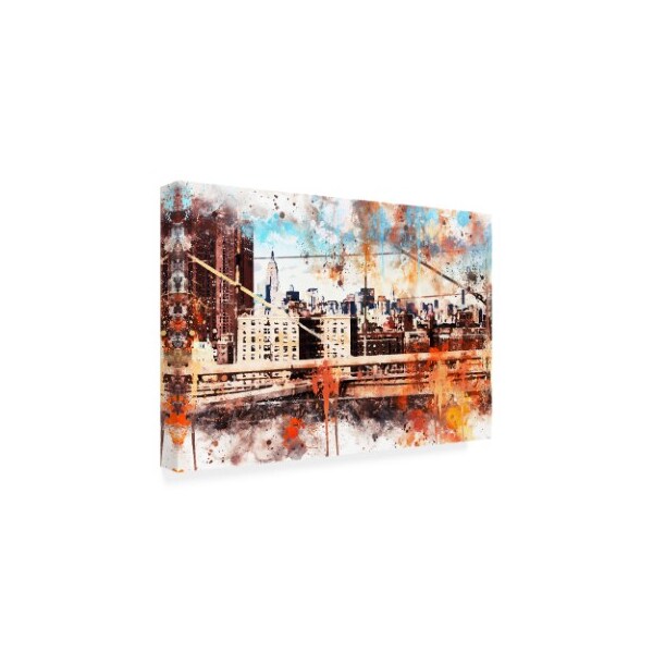 Philippe Hugonnard 'NYC Watercolor Collection - Manhattan View' Canvas Art,30x47